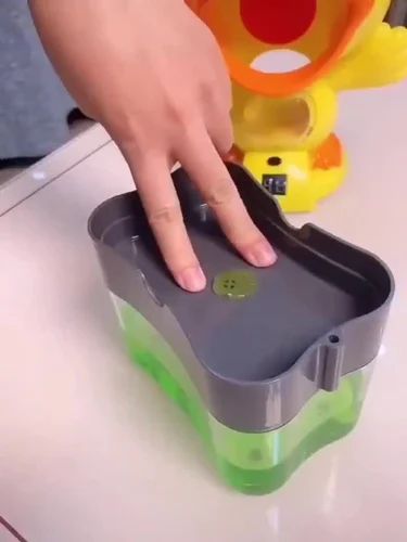 Dish soap dispenser and sponge